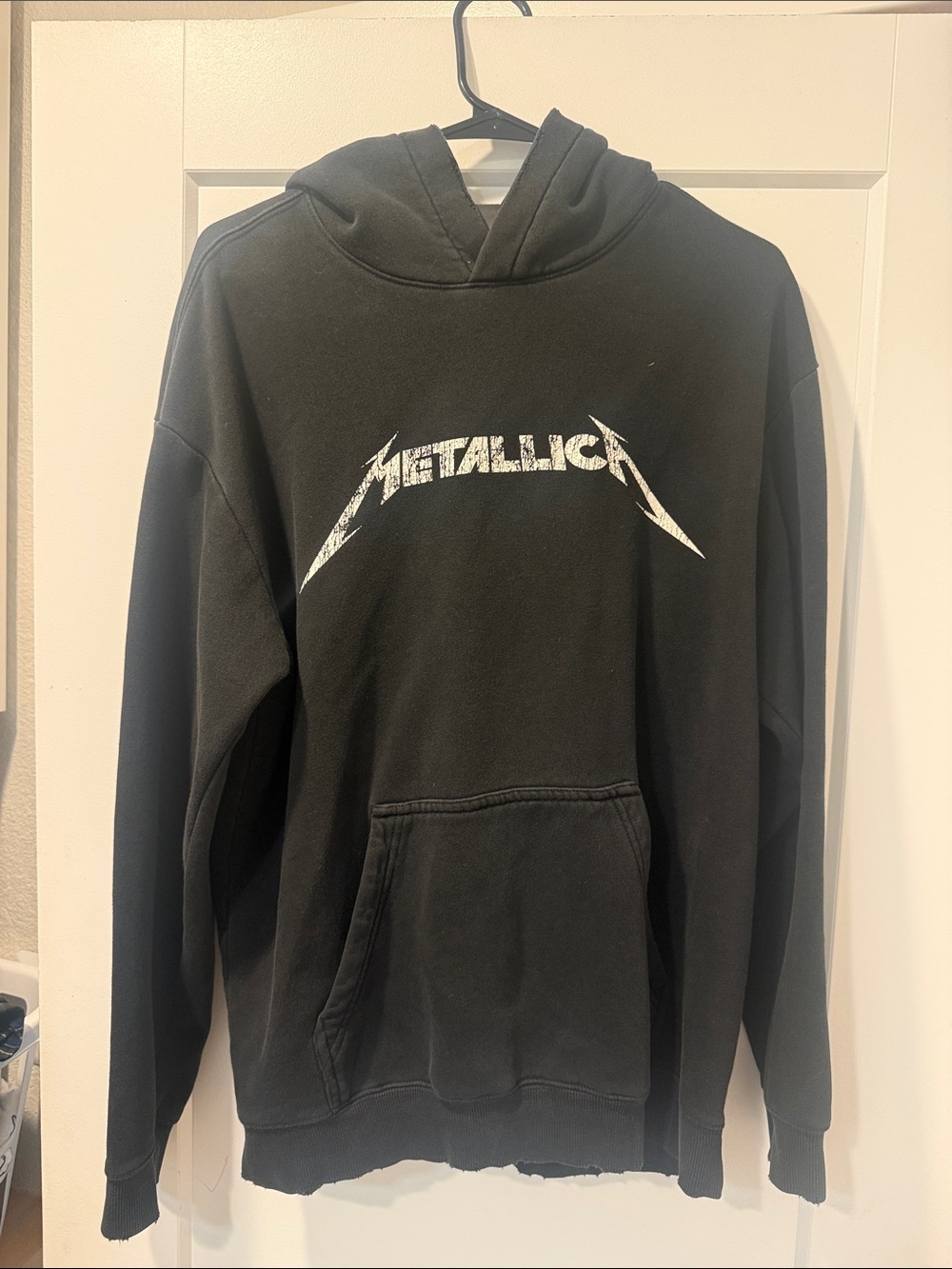 H&M Black Hoodie with White Metallica Logo